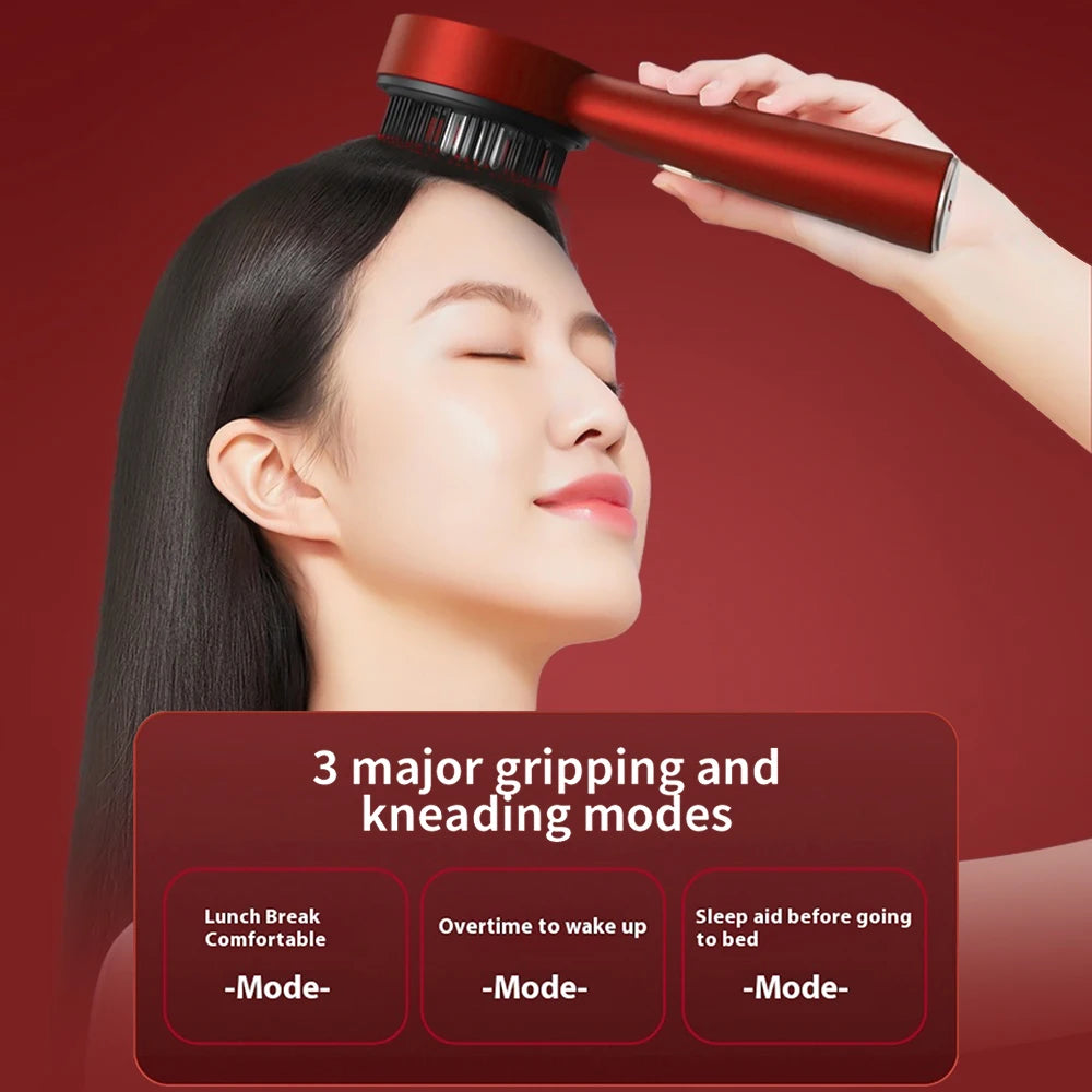 Electric Massage Comb Red Light Hair Follicle Comb Scalp Oil Liquid Applicator Head Massager Hair Growth anti Loss